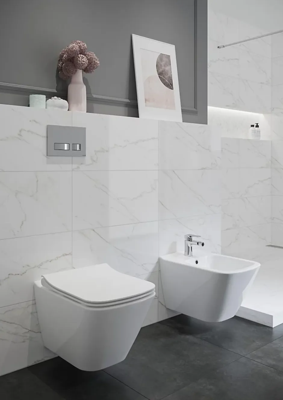 Geberit Pack WC UP320 + Cuvette sans bride Mesto Square + Plaque Chromé Mat* Wc Suspendu