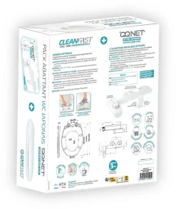 MTK Pack WC japonais : abattant + kit lavant - Hygiène parfaite sans électricité - QQ Net Cleanfast* Wc Japonais