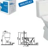 Vitra Pack WC Normus Lift à poser avec bride - Normus Lift Pack WC à poser PMR OB, 65 cm, avec bride