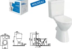 Vitra Pack WC Normus Lift à poser avec bride - Normus Lift Pack WC à poser PMR OB, 65 cm, avec bride