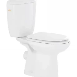 Sanindusa Pack WC PMR Aveiro Confort Normes handicap, évacuation arrière, alimentation latérale, blanc