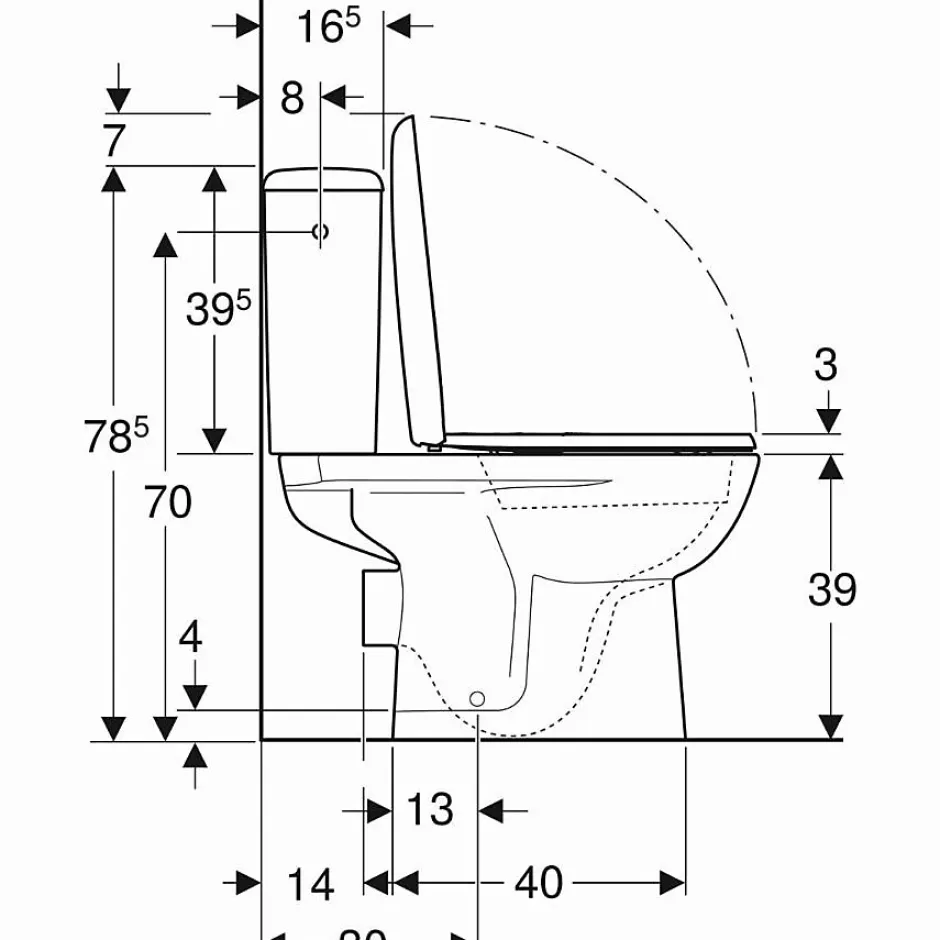 Geberit Pack WC RENOVA sortie horizontale - - 501.756.00.1* Wc À Poser