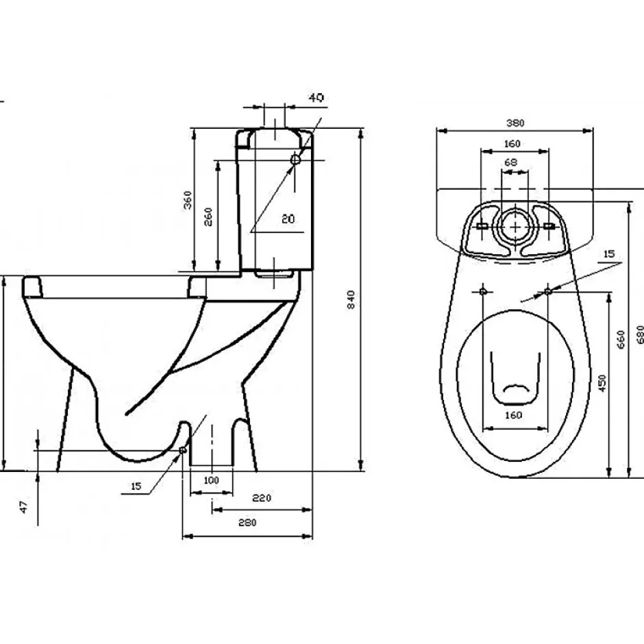 Planète Bain Pack wc surélevé Bermude avec sortie verticale blanc