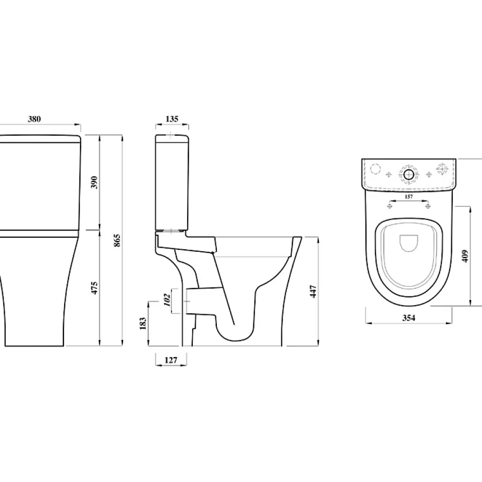 Planète Bain Pack WC surélevé gain de place sans bride sortie horizontale - Shani