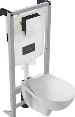 Jacob Delafon Pack WC suspendu avec bâti + WC sans bride, Louis* Wc Suspendu