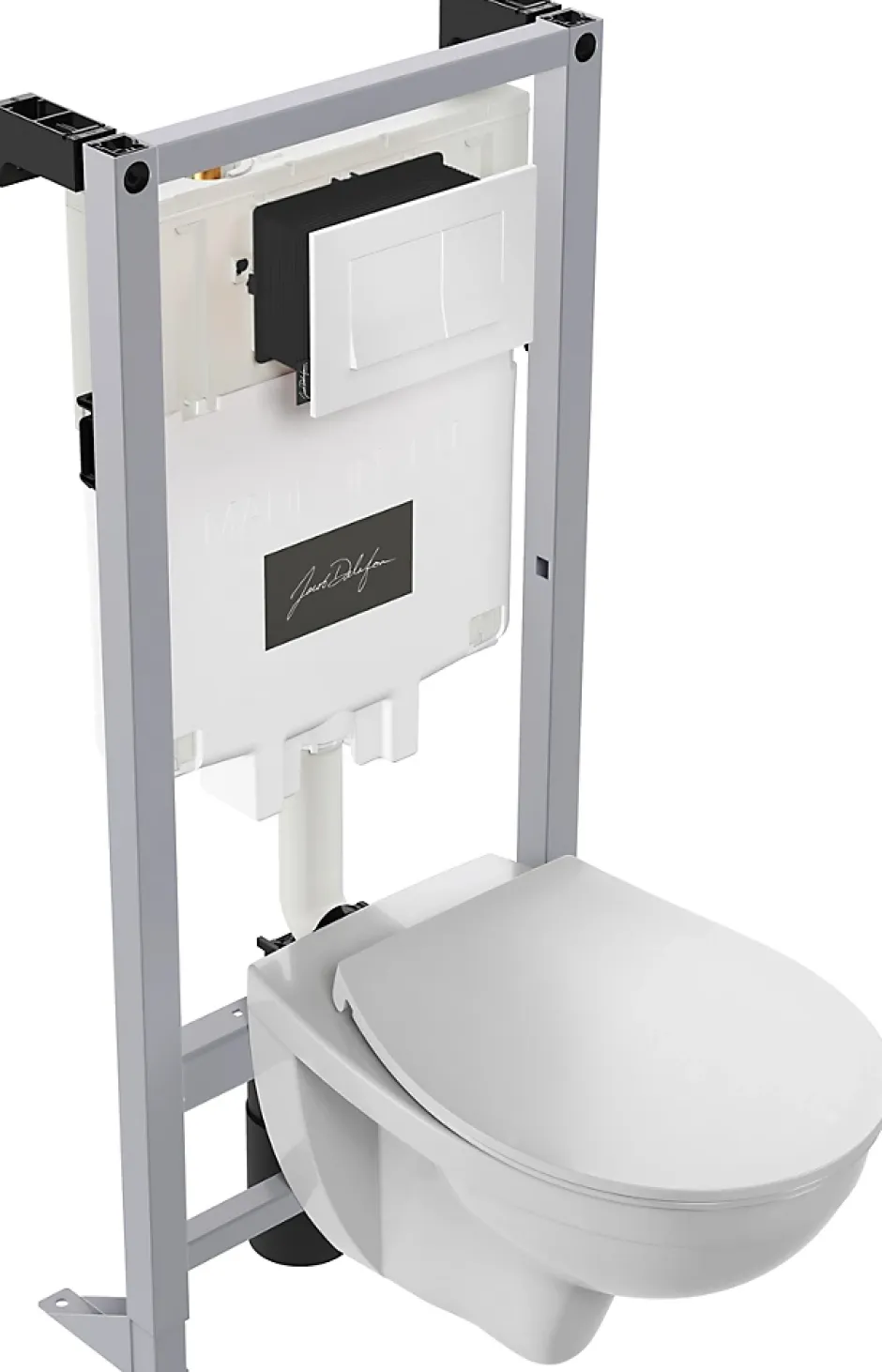 Jacob Delafon Pack WC suspendu avec bâti + WC sans bride, Louis* Wc Suspendu