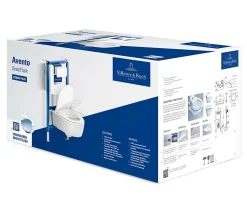 Villeroy & Boch Pack WC suspendu avec bâti + WC, Villeroy et Boch Avento* Wc Suspendu