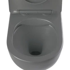 Planète Bain Pack WC suspendu avec lave-mains intégré + Cuvette gain de place sans bride corolla Gris mat* Wc Suspendu