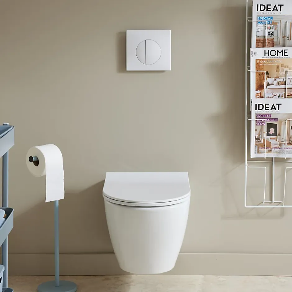 Planète Bain Pack WC suspendu Bati Siamp universel + cuvette sans bride samara* Wc Suspendu