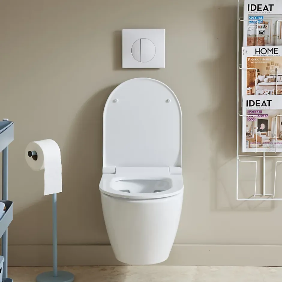 Planète Bain Pack WC suspendu Bati Siamp universel + cuvette sans bride samara* Wc Suspendu