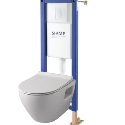 Planète Bain Pack WC suspendu Bati Siamp universel + cuvette sans bride samara* Wc Suspendu