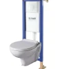 Planète Bain Pack WC suspendu bati Siamp universel + cuvette sans bride Erina