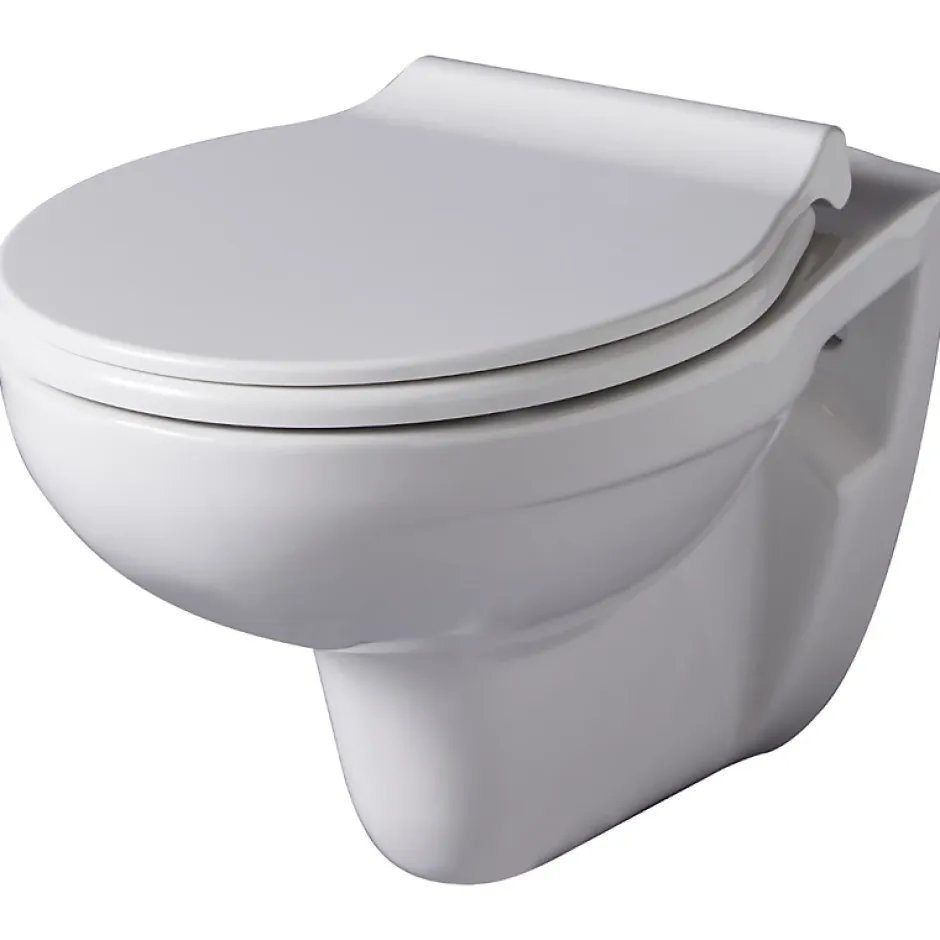 Planète Bain Pack WC suspendu bati Siamp universel + cuvette sans bride Erina