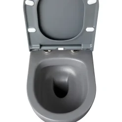 Planète Bain Pack WC suspendu bati siamp universel + cuvette sans bride grise knidos* Wc Suspendu
