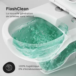 Am.Pm Europe Pack WC suspendu bâti mural et cuvette Plaque Round Blanche Pack WC Bati-support AM.PM X-Joy S* Wc Suspendu