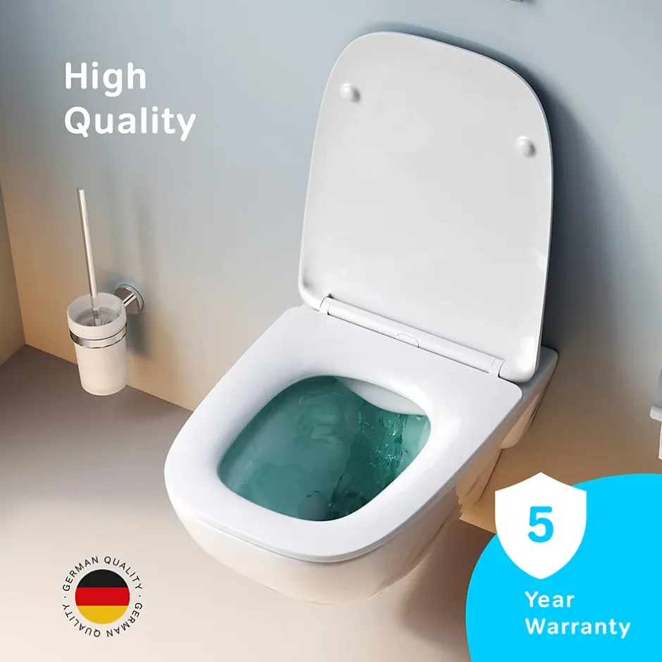 Am.Pm Europe Pack WC suspendu bâti mural et cuvette Plaque Round Chrome Pack WC Bati-support AM.PM X-Joy