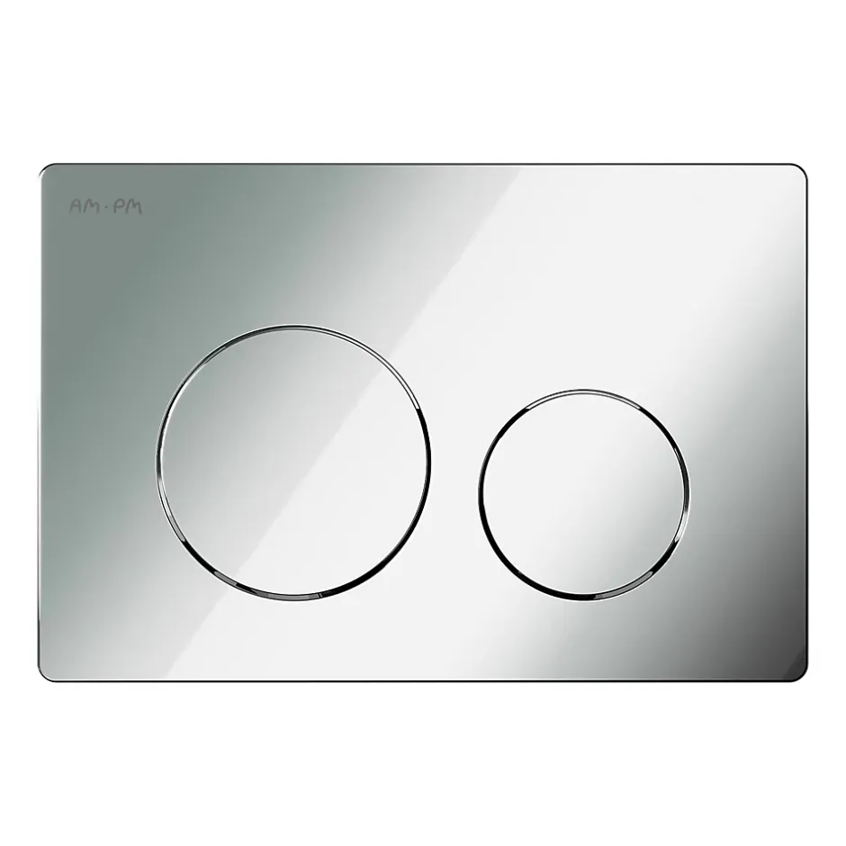 Am.Pm Europe Pack WC suspendu bâti mural et cuvette Plaque Round Chrome Pack WC Bati-support AM.PM X-Joy S* Wc Suspendu