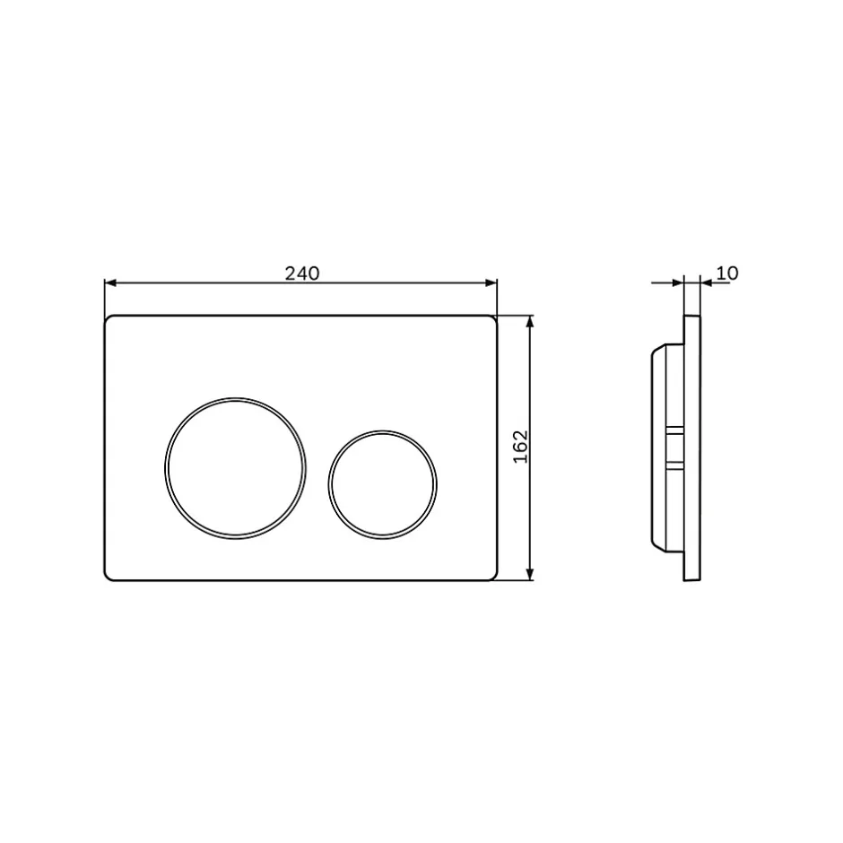 Am.Pm Europe Pack WC suspendu bâti mural et cuvette Plaque Round Chrome Pack WC Bati-support AM.PM X-Joy S* Wc Suspendu