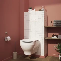 GoodHome Pack WC suspendu compact sans bride Cavally