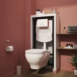GoodHome Pack WC suspendu compact sans bride Cavally