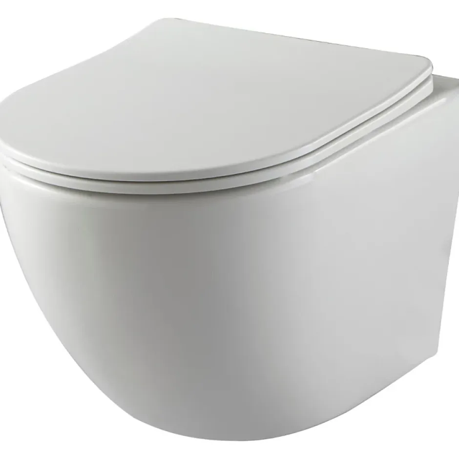 Planète Bain Pack WC suspendu gain de place bâti universel Siamp + cuvette sans bride Corolla* Wc Suspendu