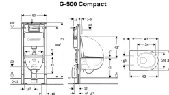 Geberit Pack WC suspendu G-500 Compact