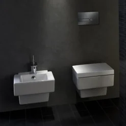 Jacob Delafon Pack WC suspendu Terrace+ bâti-support + plaque Blanc brillant* Wc Suspendu