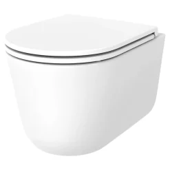 GoodHome Pack WC suspendu sans bride Luvia avec bâti-support sol et mur autoportant Silgo