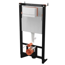 GoodHome Pack WC suspendu sans bride Luvia avec bâti-support sol et mur autoportant Silgo