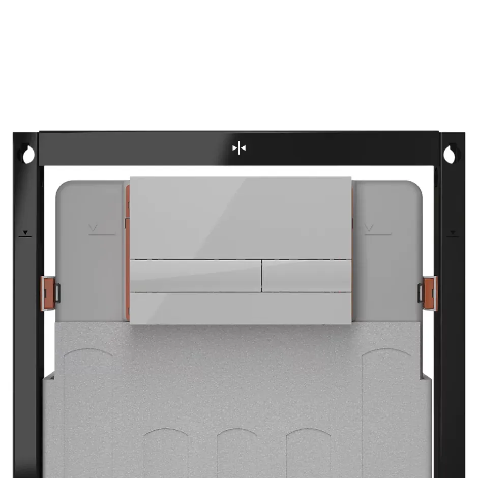 GoodHome Pack WC suspendu sans bride Luvia avec bâti-support sol et mur autoportant Silgo