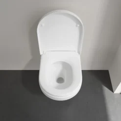 Villeroy & Boch Pack WC suspendu sans bride VILLEROY ET BOCH Architectura Directflush + abattant + plaque blanche + bâti + Tabouret blanc