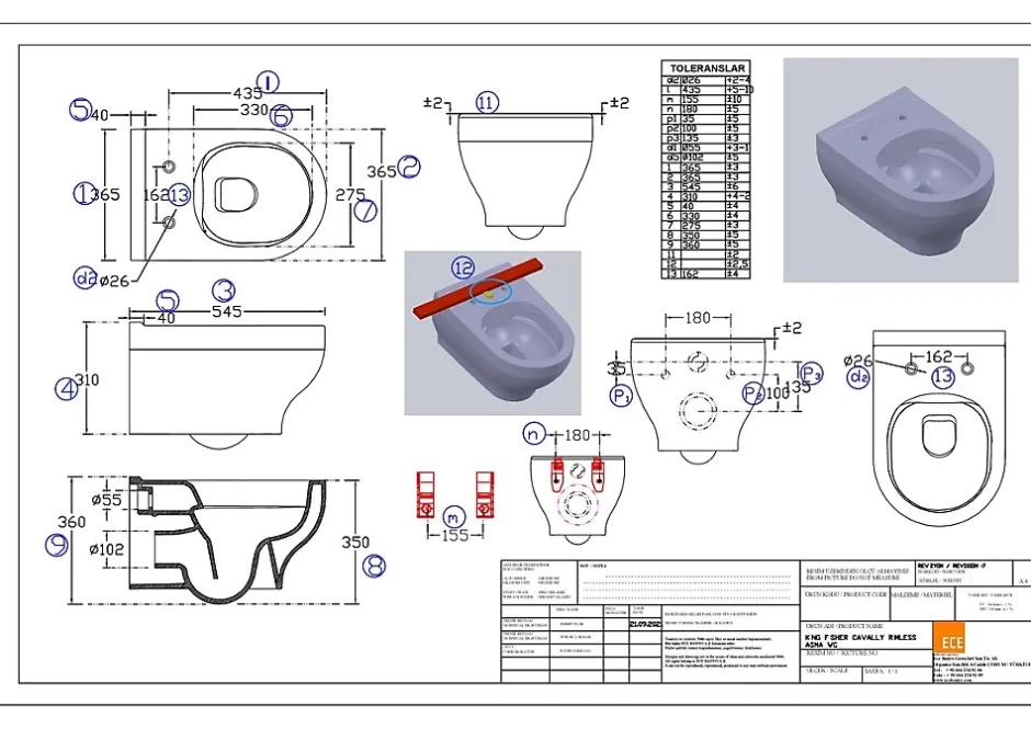 GoodHome Pack WC suspendu sans bride Cavally* Wc Suspendu