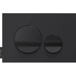 Jacob Delafon Pack WC suspendu sans bride Struktura+ bâti-support + plaque Noir brillant/Noir mat