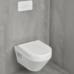 Villeroy & Boch Pack WC suspendu sans bride Architectura Twistflush e3 rond + bâti-support sol et mur + plaque blanc