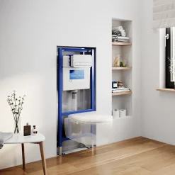 Villeroy & Boch Pack WC suspendu sans bride VILLEROY ET BOCH Avento + Bâti support ViConnect Pro + abattant frein de chute + plaque blanche