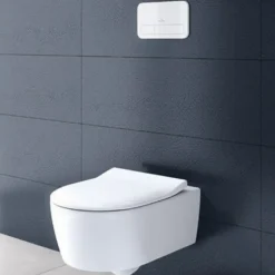 Villeroy & Boch Pack WC suspendu sans bride VILLEROY ET BOCH Avento + Bâti support ViConnect Pro + abattant frein de chute + plaque blanche