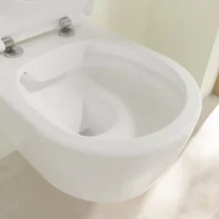 Villeroy & Boch Pack WC suspendu sans bride VILLEROY ET BOCH Avento + Bâti support ViConnect Pro + abattant frein de chute + plaque blanche
