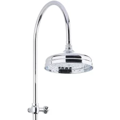 Paffoni Ricordi Colonne de douche vintage complète avec mélangeur + Douchette à main + Flexible, Chrome (ZCOL000)