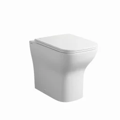Kiamami Valentina Paire Bidet + Installation De Toilette Au Sol Affleurante Au Mur En Céramique Blanche* Wc À Poser