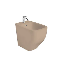 Kiamami Valentina Paire De Toilettes À Bidet Et À Chasse D'eau En Céramique Sable Mat* Wc À Poser