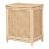 Vente-unique Panier à linge en rotin finition cannage avec couvercle - L. 45 x P. 33 x H. 56 cm - Naturel - CALYMA