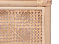 Vente-unique Panier à linge en rotin finition cannage avec couvercle - L. 45 x P. 33 x H. 56 cm - Naturel - CALYMA