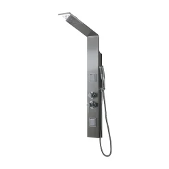 Kiamami Valentina Panneau De Douche Hydromassante En Acier Chromé Avec Design Carré