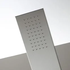 Kiamami Valentina Panneau De Douche Hydromassante En Acier Chromé Avec Design Carré