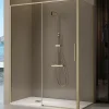 Kassandra Panneau de douche lateral fixe pour paroi de douche DELTA or brosse 66.5-69 cm
