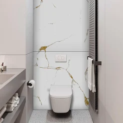 Kobert-in Panneau d'habillage pour bâti,support WC suspendu, 1200x1200x4 mm, finition Marbre Or, Calacatta Gold KOBERT,IN* Wc Suspendu