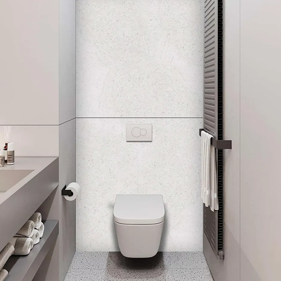 Kobert-in Panneau d'habillage pour bâti,support WC suspendu, 1200x1200x4 mm, finition Marbre Gris, Versilla KOBERT,IN