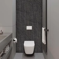 Kobert-in Panneau d'habillage pour bâti,support WC suspendu, 1200x1200x4 mm, finition Pierre Noir, Manson KOBERT,IN* Wc Suspendu