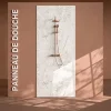 Mon Marché Déco Panneau Douche PVC Marbre de Carrare - L. 240 x l. 100 x ép. 1 cm