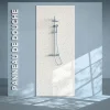 Mon Marché Déco Panneau Douche PVC Terrazzo Blanc - L. 240 x l. 100 x ép. 1 cm* Panneau Mural De Salle De Bains